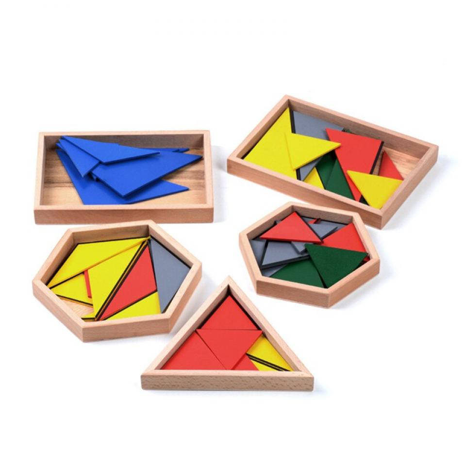Развивающий набор Монтессори конструктивные треугольники